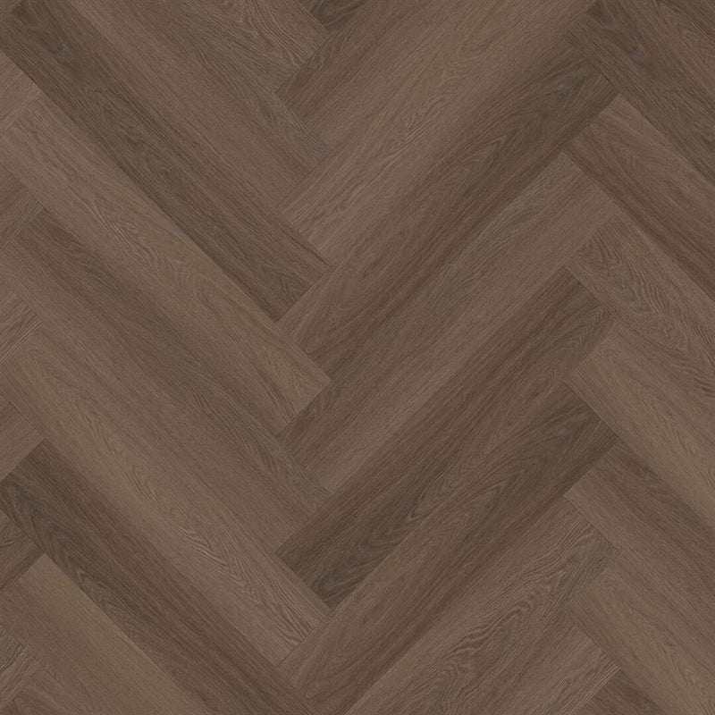 Staal van Ambiant Spigato Estino Brown | Visgraat Klik PVC