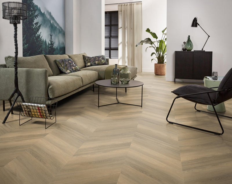 Staal van Ambiant Spigato Avanto Natural | Hongaarse punt | Plak PVC