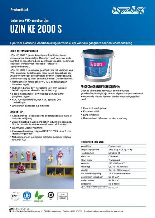 UZIN-KE 2000s | PVC Lijm 14 KG