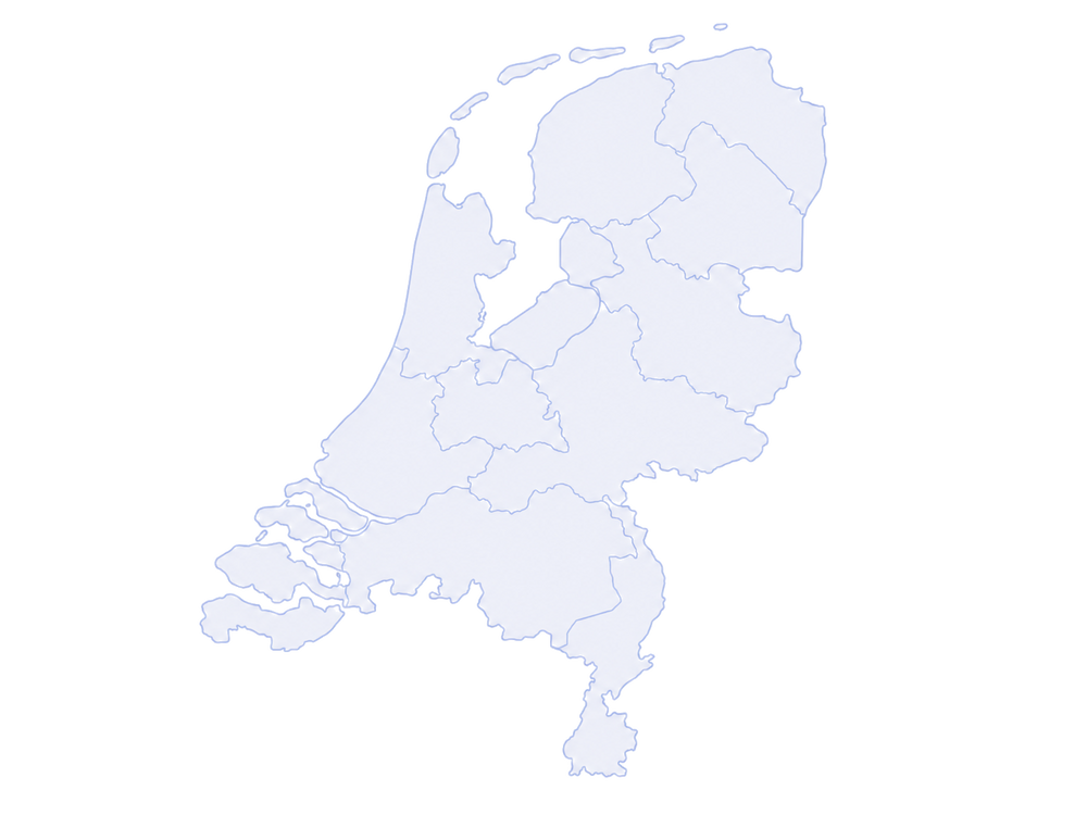 Kaart van Nederland met onze afhaallocaties