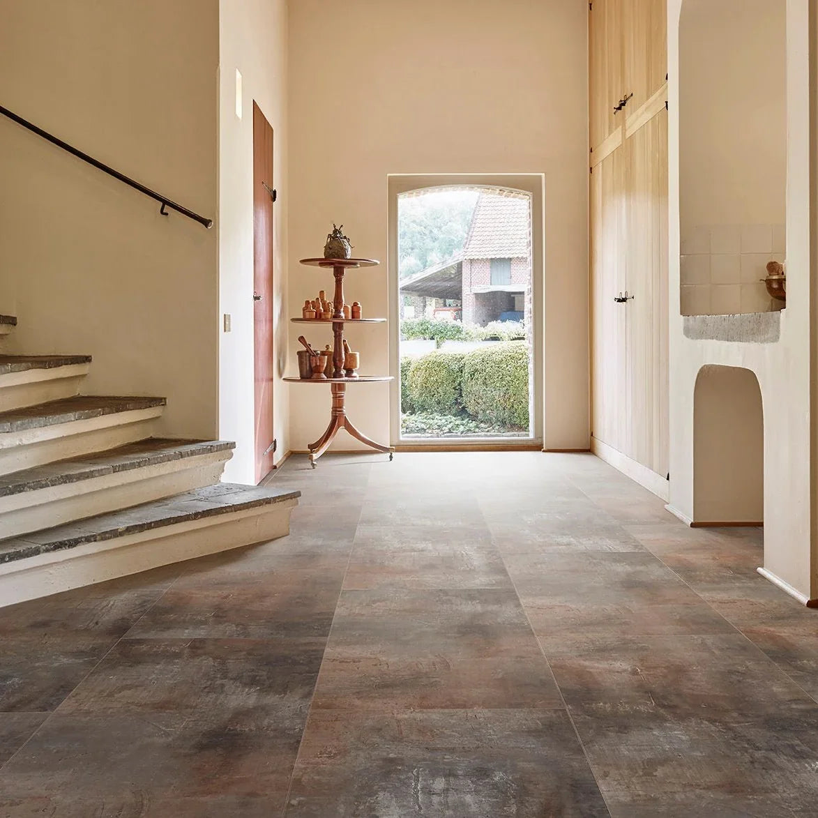 Past een terracotta vloer in de badkamer?