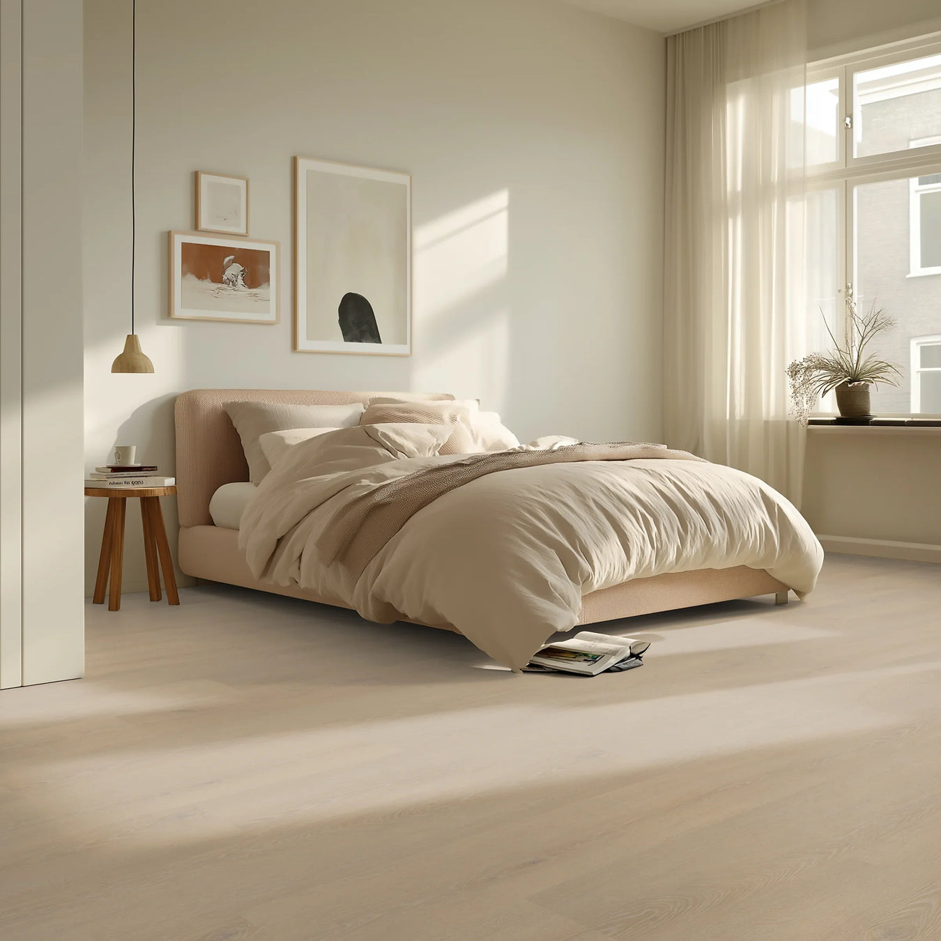 Beige PVC vloer
