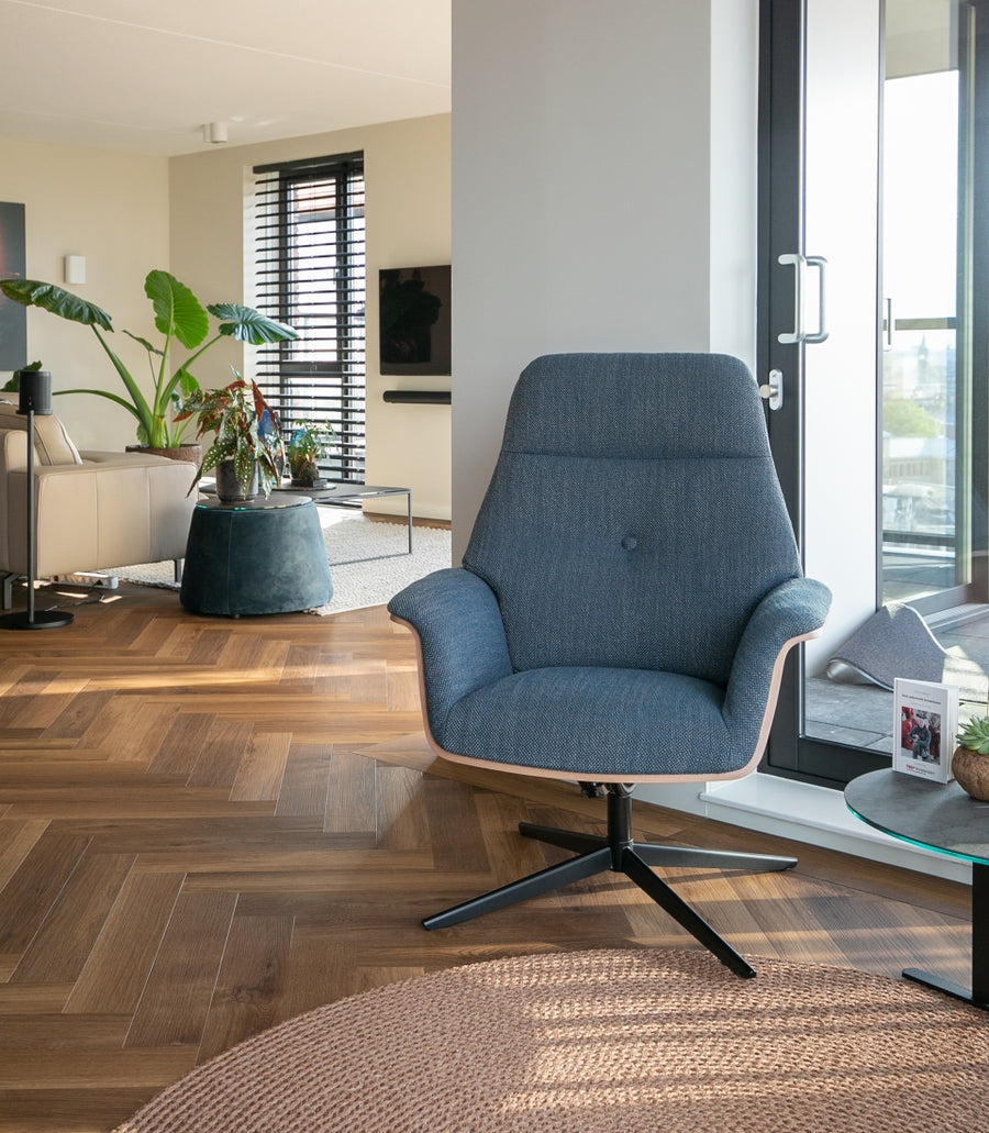 mFLOR 40813 Parva Broad Leaf Dark Sycamore | Visgraat PVC | Dryback