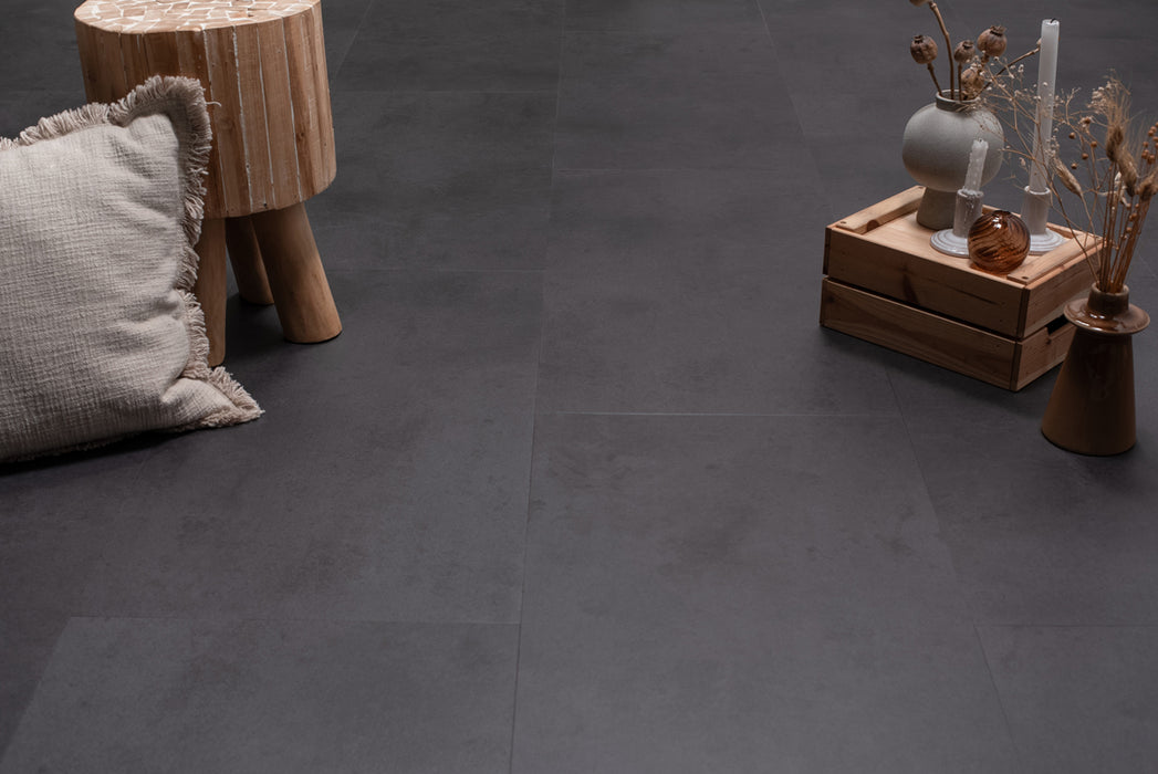 Floer Betonlook Zwart - Tegel Click PVC
