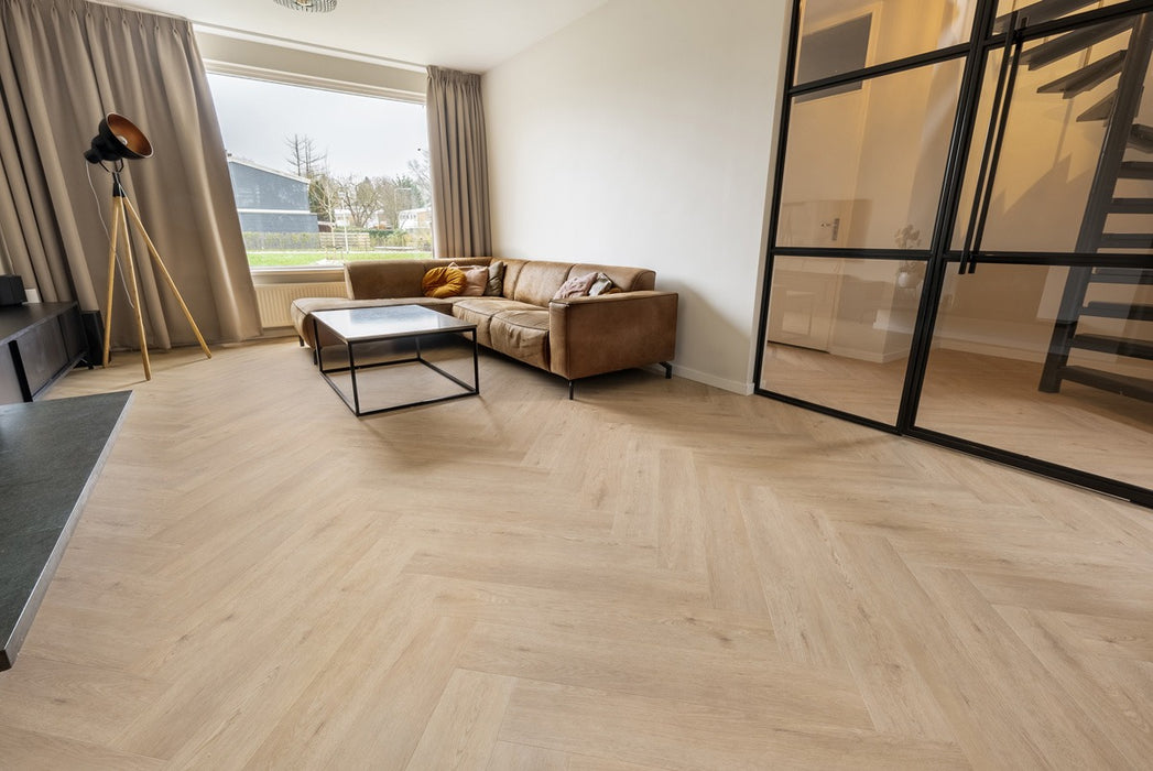 Floer Gaia Grijsbeige - Walvisgraat Click PVC