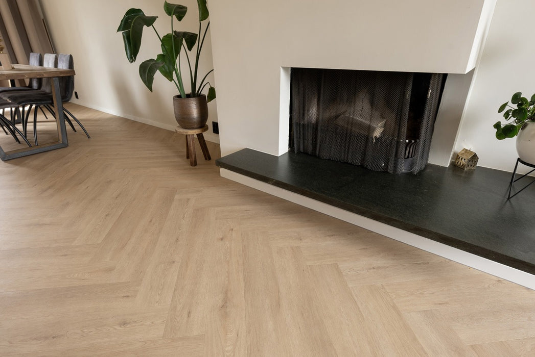 Floer Gaia Grijsbeige - Walvisgraat Click PVC
