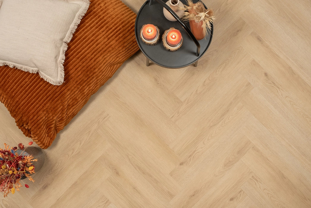 Floer Natuur Eiken - Visgraat Click PVC