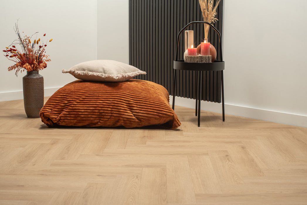 Floer Natuur Eiken - Visgraat Click PVC