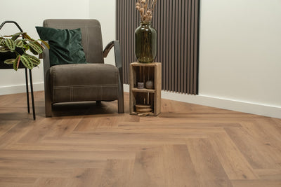 Floer Narwal Nootbruin - Walvisgraat Click PVC