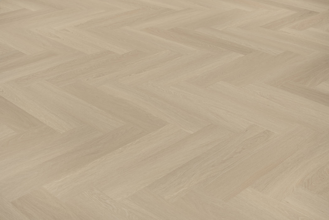 Floer Beige Eiken - Visgraat Dryback Plak PVC