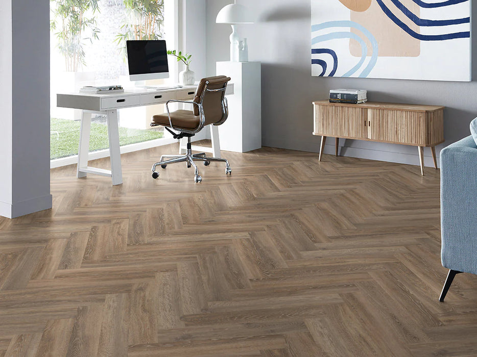 mFLOR 46413 Parva Oak XL Visgraat Calabria | Dryback lijm PVC