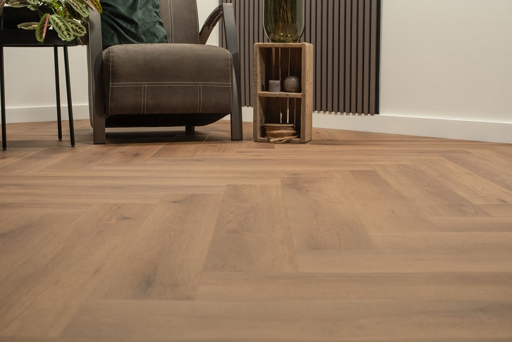 Floer Narwal Nootbruin - Walvisgraat Click PVC