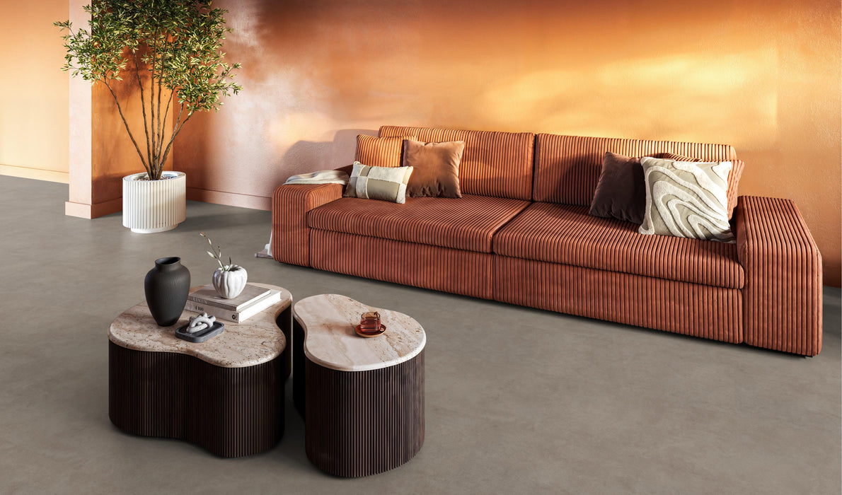 Ambiant Cerino Warm grey - Tegel 90 x 45 Plak PVC Dryback