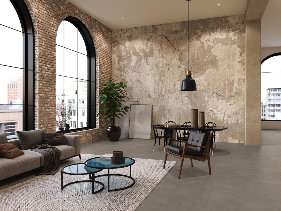 FloorLife Highbury Warm grey - Tegel 90 x 45 Plak PVC Dryback