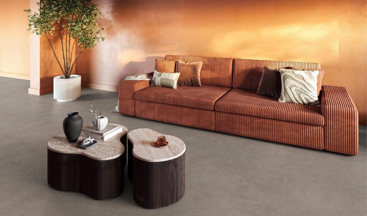 Ambiant Cerino XXL Warm grey - Tegel 120 x 60 Plak PVC Dryback