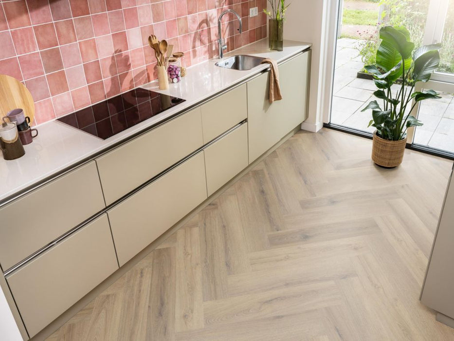 Ambiant Spigato Valento Light brown - Visgraat Plak PVC