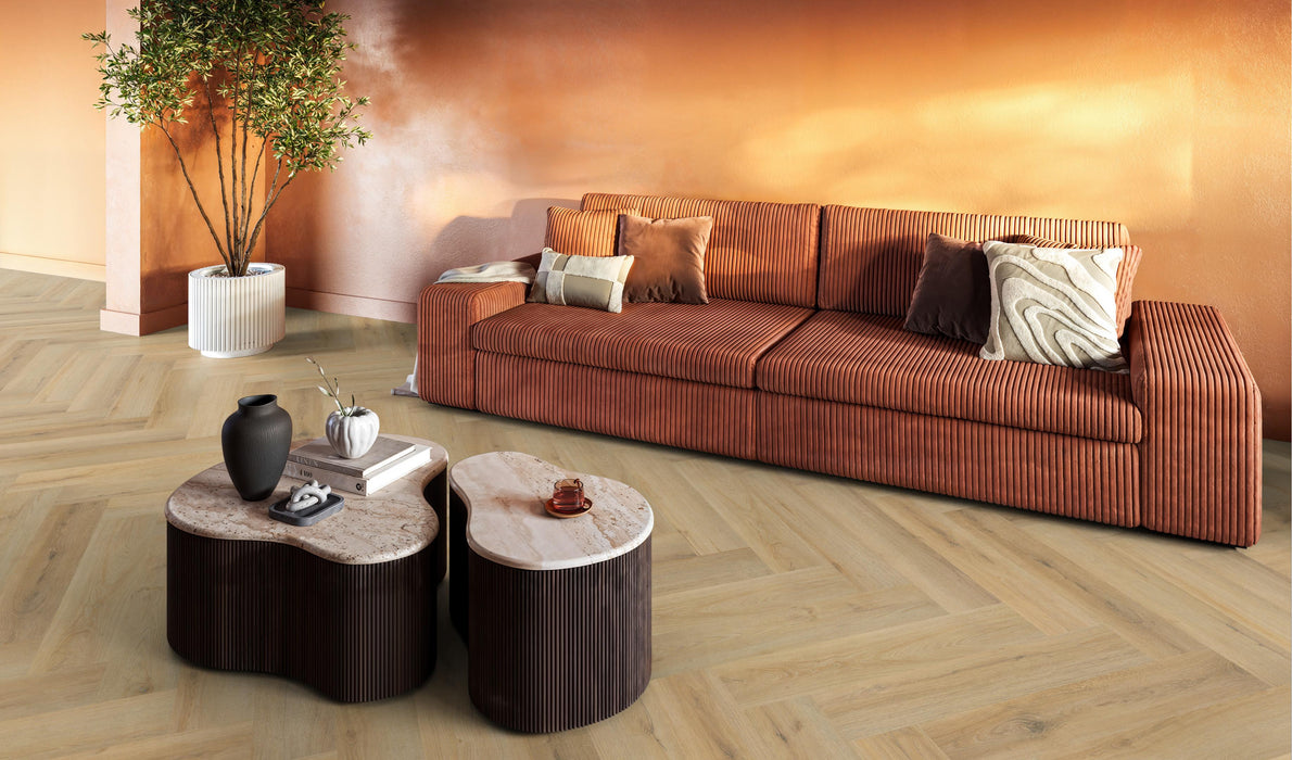 FloorLife YUP XL Greenford Natural - Visgraat Click PVC