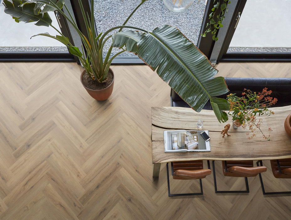 FloorLife YUP XL Greenford Light brown - Visgraat Click PVC