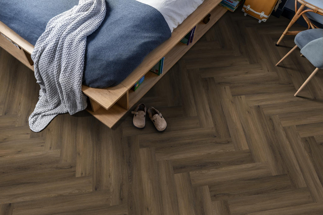 Ambiant Spigato Avanto Warm Brown | Visgraat Lijm PVC
