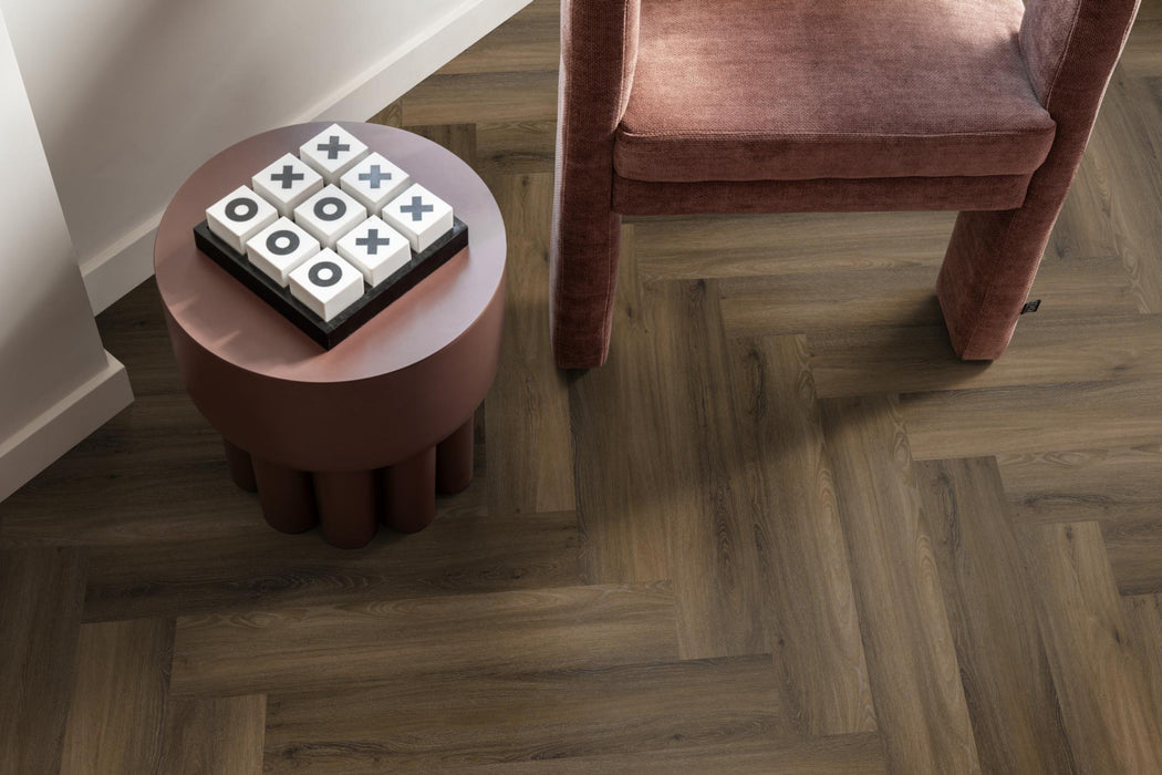 Ambiant Spigato Avanto Warm Brown | Visgraat Lijm PVC