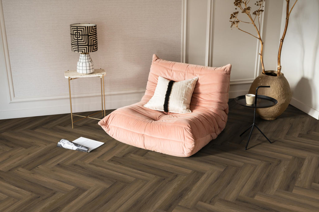 Ambiant Spigato Avanto Warm Brown | Visgraat Lijm PVC