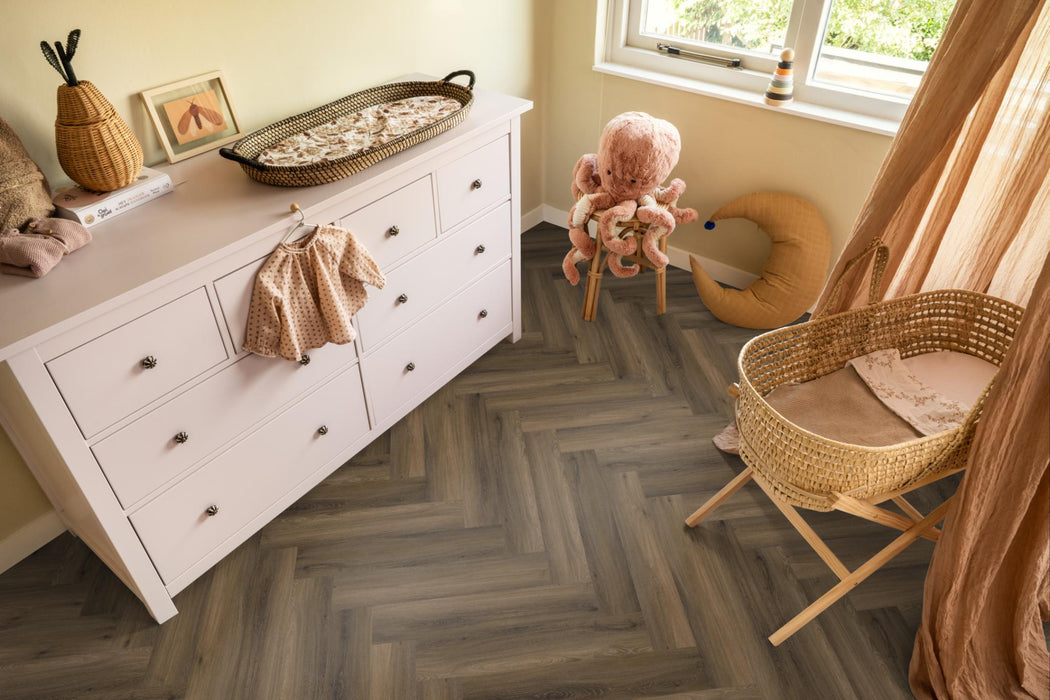 Ambiant Spigato Avanto Warm Brown | Visgraat Lijm PVC