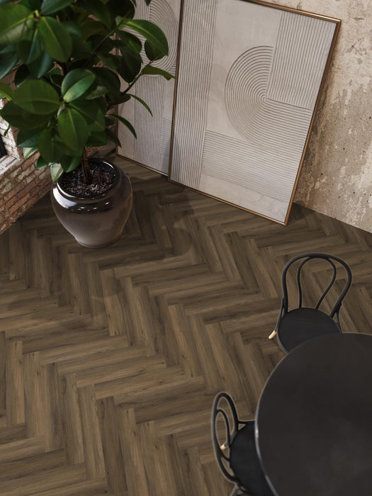 FloorLife YUP Paddington Warm brown - Visgraat Click PVC