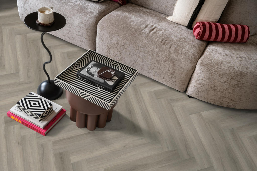 Ambiant Spigato Avanto Grey | Visgraat Lijm PVC