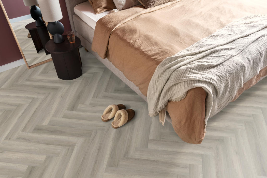 Ambiant Spigato Avanto Grey | Visgraat Lijm PVC