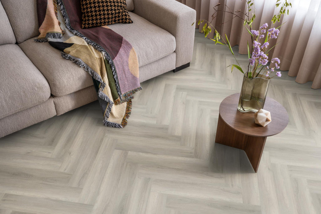 Ambiant Spigato Avanto Grey | Visgraat Lijm PVC