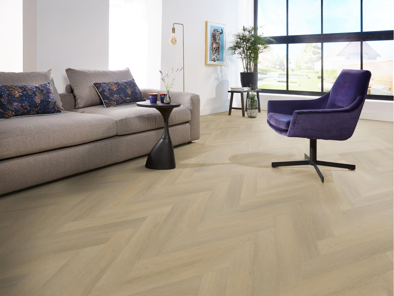 Staal van VT Wonen Herringbone Natural | Visgraat Klik PVC