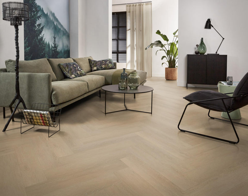 Staal van VT Wonen Herringbone Warm natural | Visgraat Plak PVC