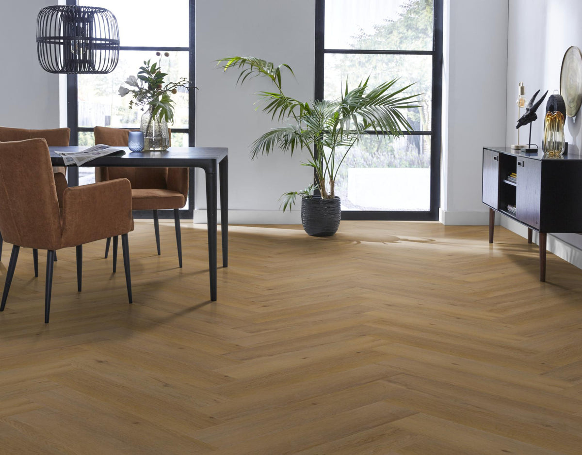 Ambiant Spigato Vivero Dark oak | Visgraat Lijm PVC