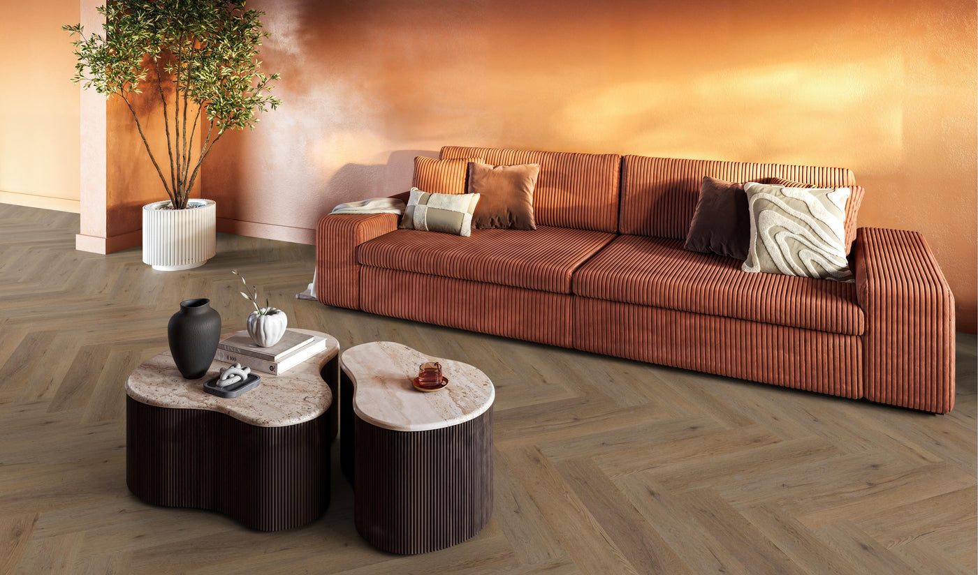 FloorLife YUP Leyton Natural oak - Visgraat Click PVC