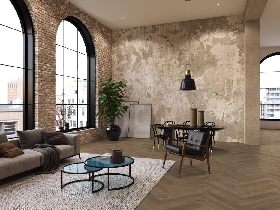 FloorLife YUP Leyton Natural oak - Visgraat Click PVC