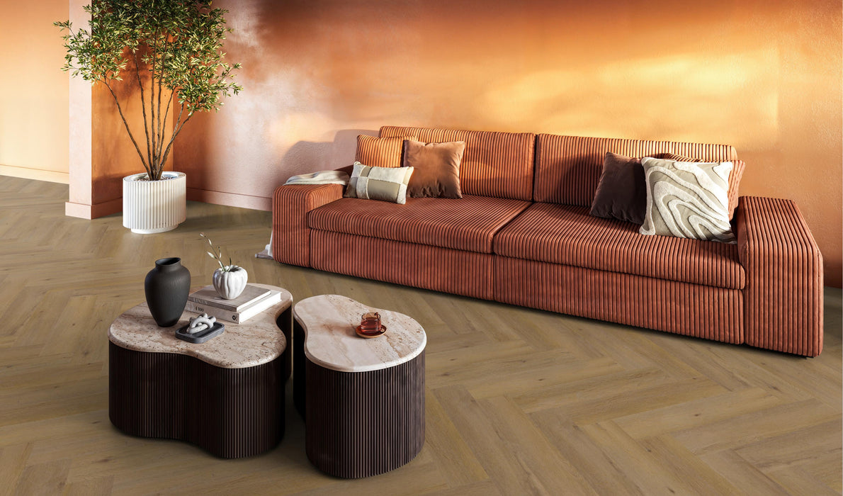 FloorLife YUP Leyton Dark oak - Visgraat Click PVC