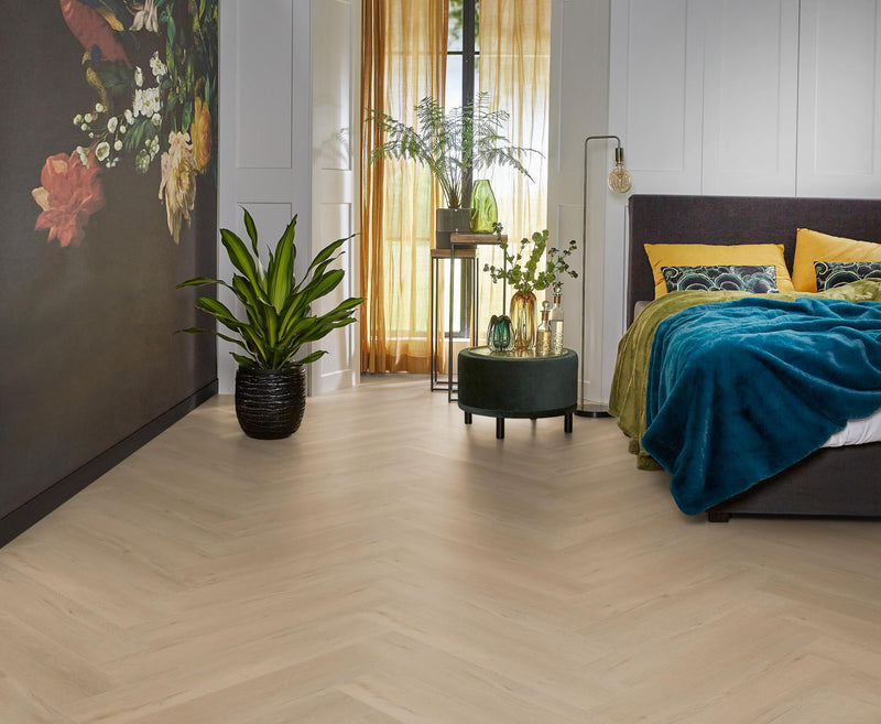 Staal van Ambiant Spigato Vivero Beige | Visgraat Klik PVC