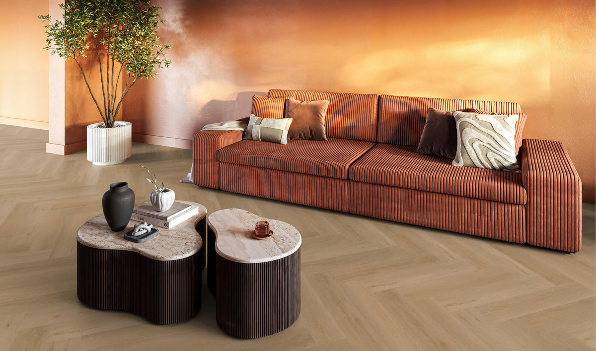 FloorLife YUP Leyton Warm oak - Visgraat Click PVC
