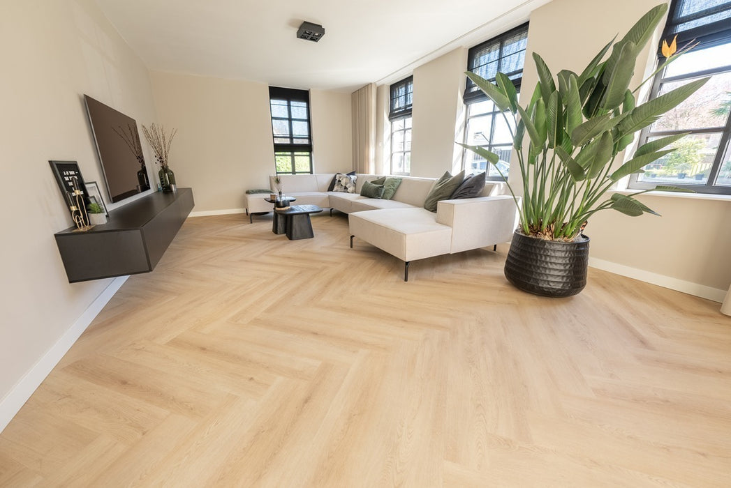 Floer Cetus Crème - Walvisgraat Click PVC