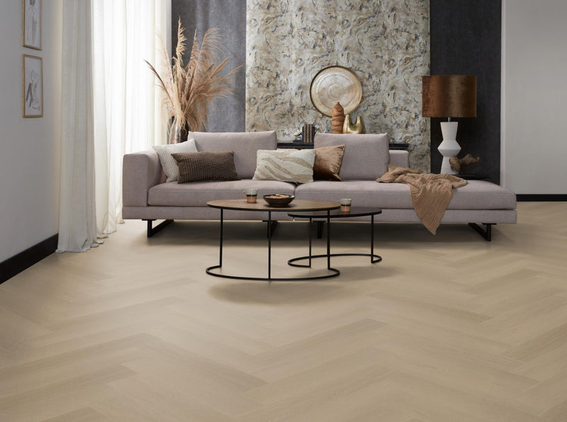 Staal van Ambiant Spigato Estino Smoky | Visgraat Klik PVC