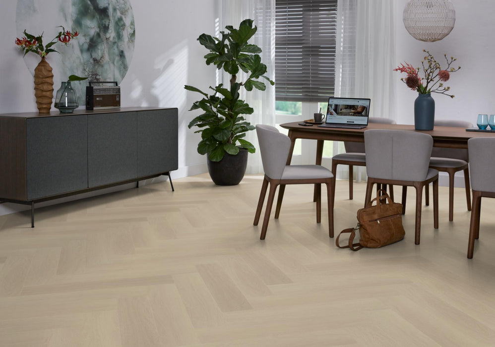 Ambiant Spigato Estino Beige | Visgraat Lijm PVC