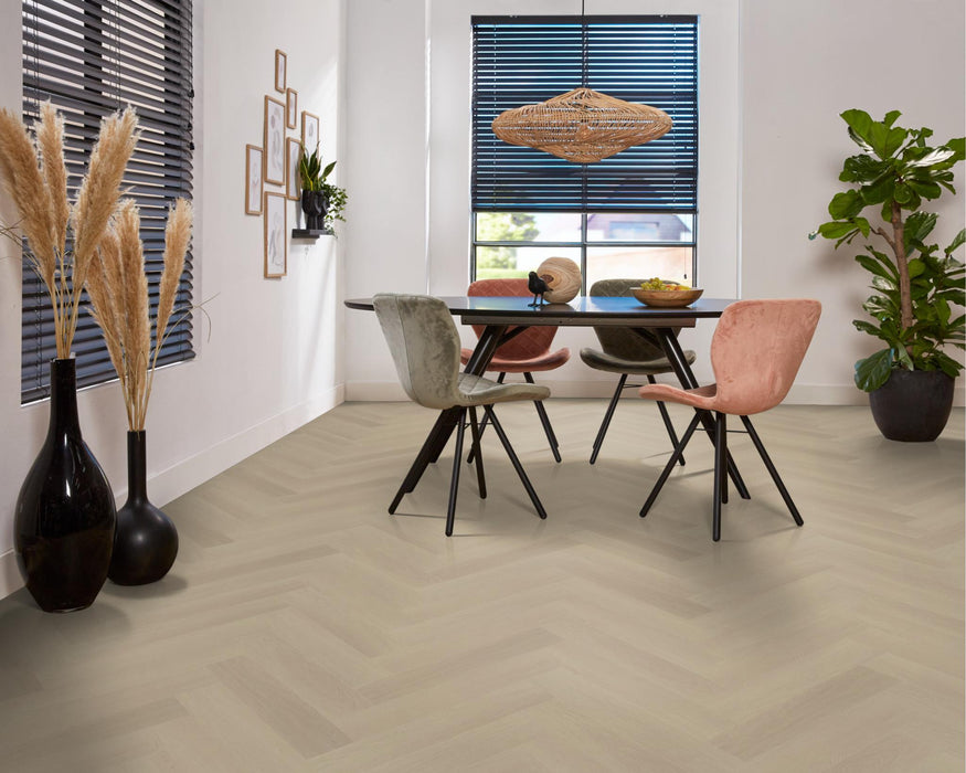 Ambiant Spigato Estino Beige | Visgraat Lijm PVC