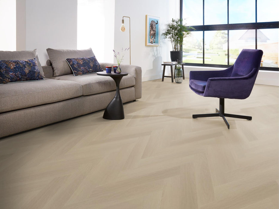 Ambiant Spigato Estino Beige | Visgraat Lijm PVC