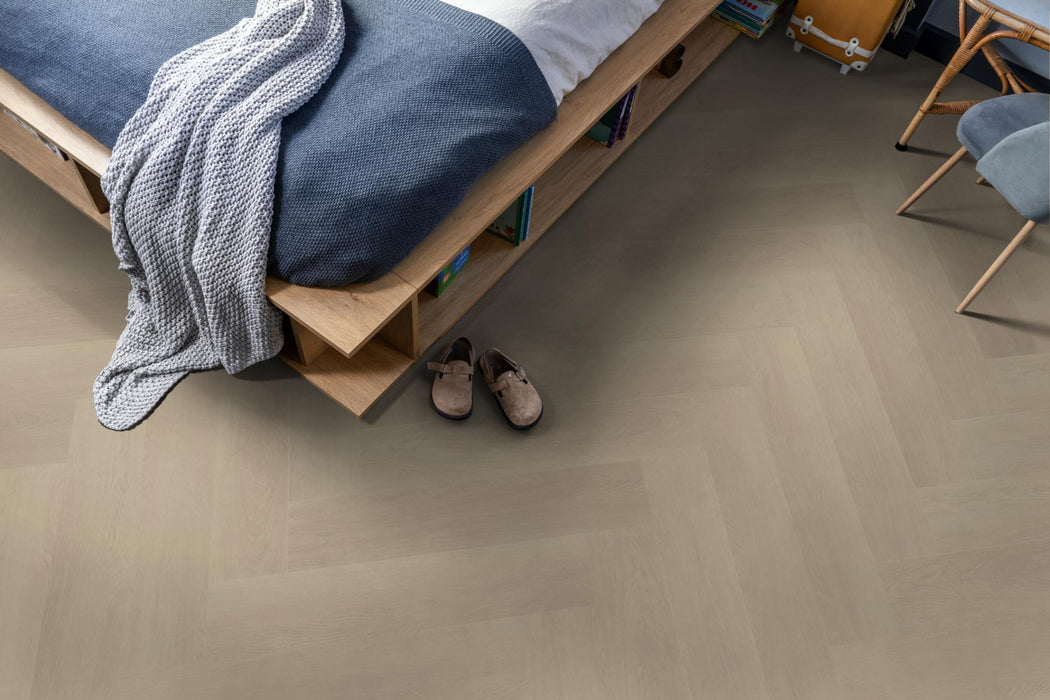 Ambiant Spigato Estino Beige | Visgraat Lijm PVC