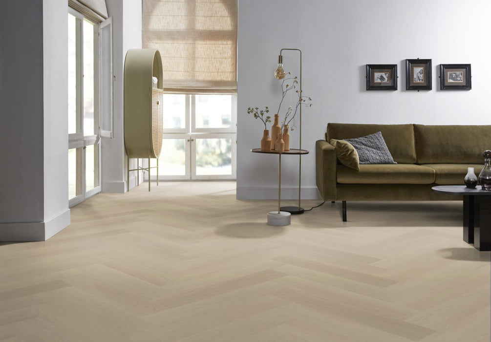 Ambiant Spigato Estino Beige | Visgraat Lijm PVC