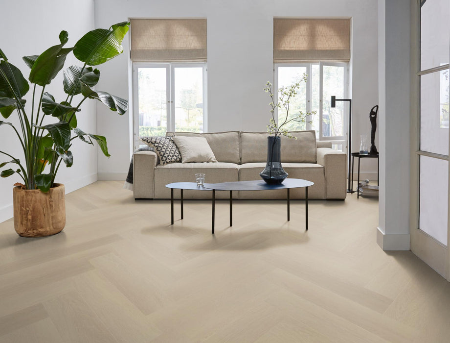 Ambiant Spigato Estino Beige | Visgraat Lijm PVC