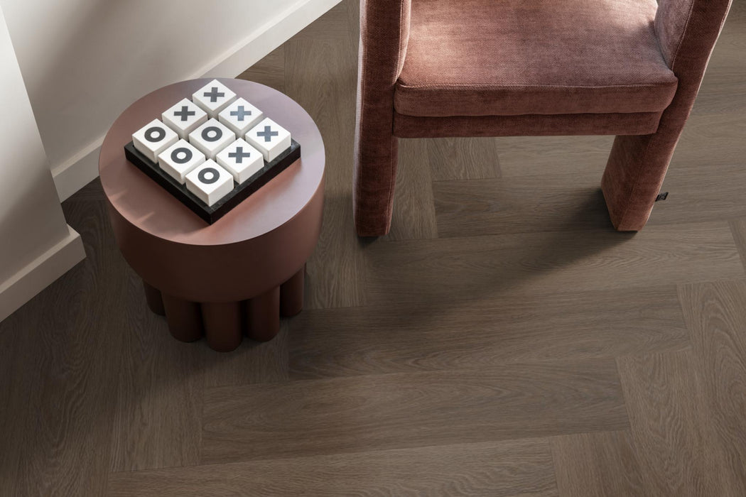 Ambiant Spigato Estino Brown | Visgraat Lijm PVC