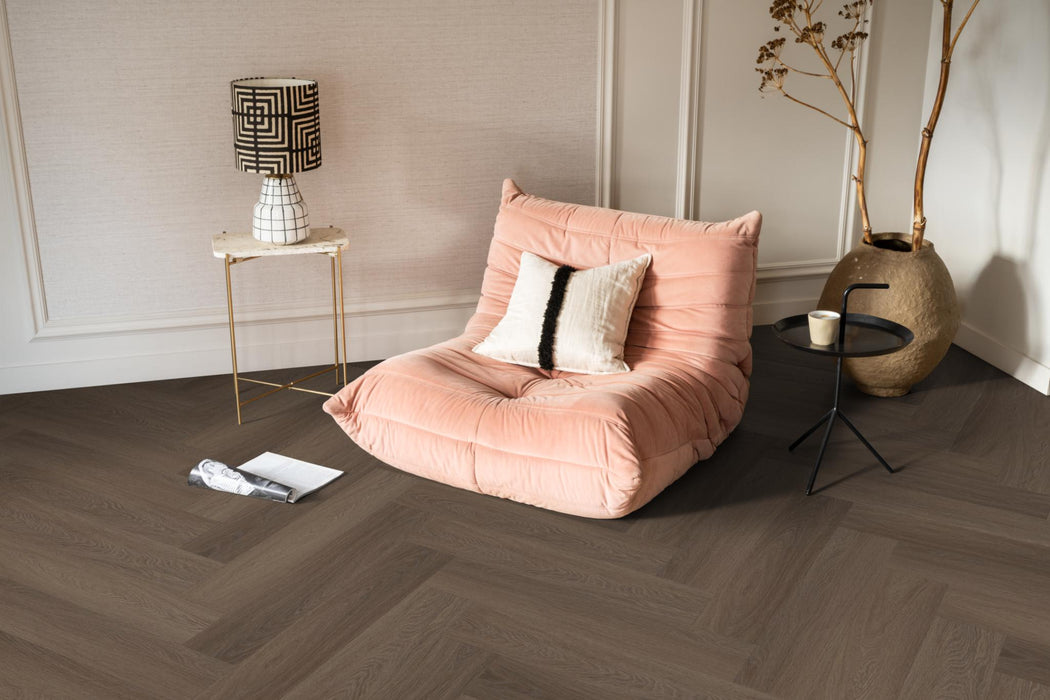 Ambiant Spigato Estino Brown | Visgraat Lijm PVC