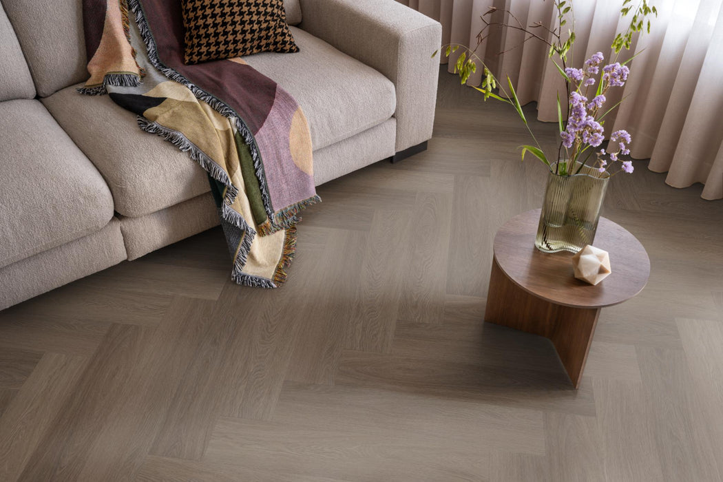 Ambiant Spigato Estino Brown | Visgraat Lijm PVC