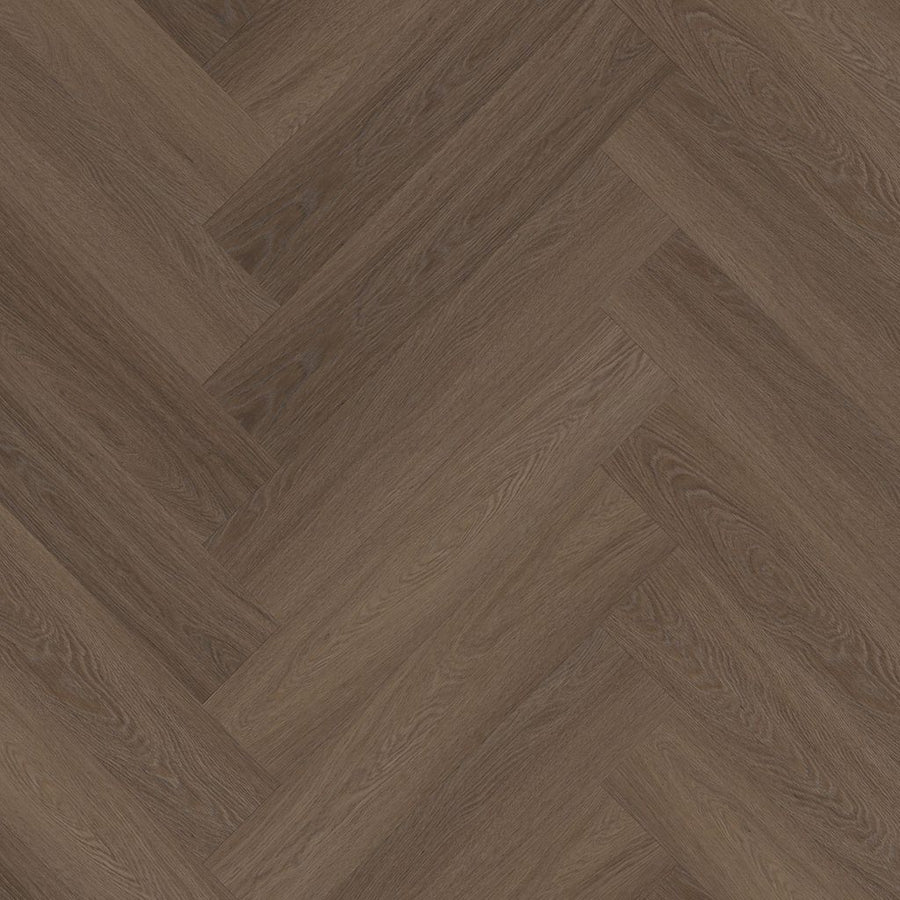 FloorLife YUP Fulham Brown - Visgraat Plak PVC
